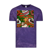 Cloud Purple christmas cake seamless pattern Vintage Tee - BundleAndBundleShop