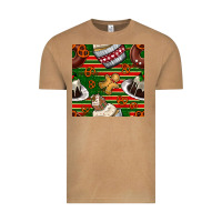 Vintage Camel christmas cake seamless pattern Vintage Tee - BundleAndBundleShop
