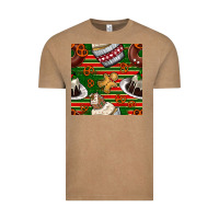 Vintage Coffee christmas cake seamless pattern Vintage Tee - BundleAndBundleShop