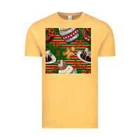 Vintage Mustard christmas cake seamless pattern Vintage Tee - BundleAndBundleShop