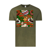Vintage Olive christmas cake seamless pattern Vintage Tee - BundleAndBundleShop