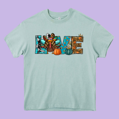 Heavy Core Tee Love Thanksgivings Turkey