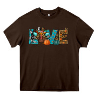 Chocolate Brown Love Thanksgivings Turkey Heavy Core Tee - RanaPortraitStore