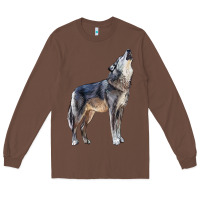 Chestnut wolf Long Sleeve Tee - LillyAllenDesigns