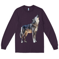 Plum wolf Long Sleeve Tee - LillyAllenDesigns