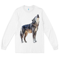 White wolf Long Sleeve Tee - LillyAllenDesigns