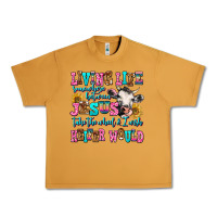 Peanut Butter living life somewhere between jesus take the wheel Urban Heavy Tee - AdoDesignShop