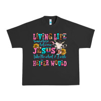Pigment Black living life somewhere between jesus take the wheel Urban Heavy Tee - AdoDesignShop