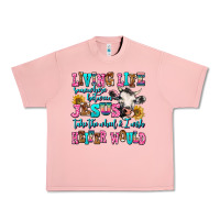 Salmon living life somewhere between jesus take the wheel Urban Heavy Tee - AdoDesignShop