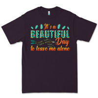 Plum its a beautiful day to leave me alone Premium Tee - texasbilliewilder