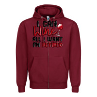 Burgundy i can wine all i want lm retired Zipper Hoodie - MaliasSmallBusiness
