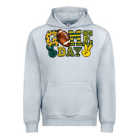 Heather Grey Game day yellow and green team color Urban Hoodie - HowdyJamesFarm