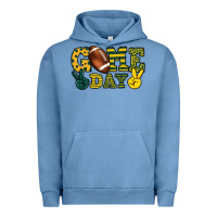 Pigment Pebble Blue Game day yellow and green team color Urban Hoodie - HowdyJamesFarm