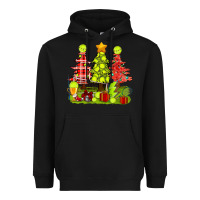 Black Christmas With Tennis Trees Heavyweight Hoodie - BundleAndBundleShop