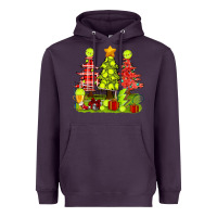 Plum Christmas With Tennis Trees Heavyweight Hoodie - BundleAndBundleShop
