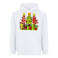 White Christmas With Tennis Trees Heavyweight Hoodie - BundleAndBundleShop