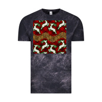 Cloud Black christmas deer and plaid seamless pattern Vintage Tee - BundleAndBundleShop