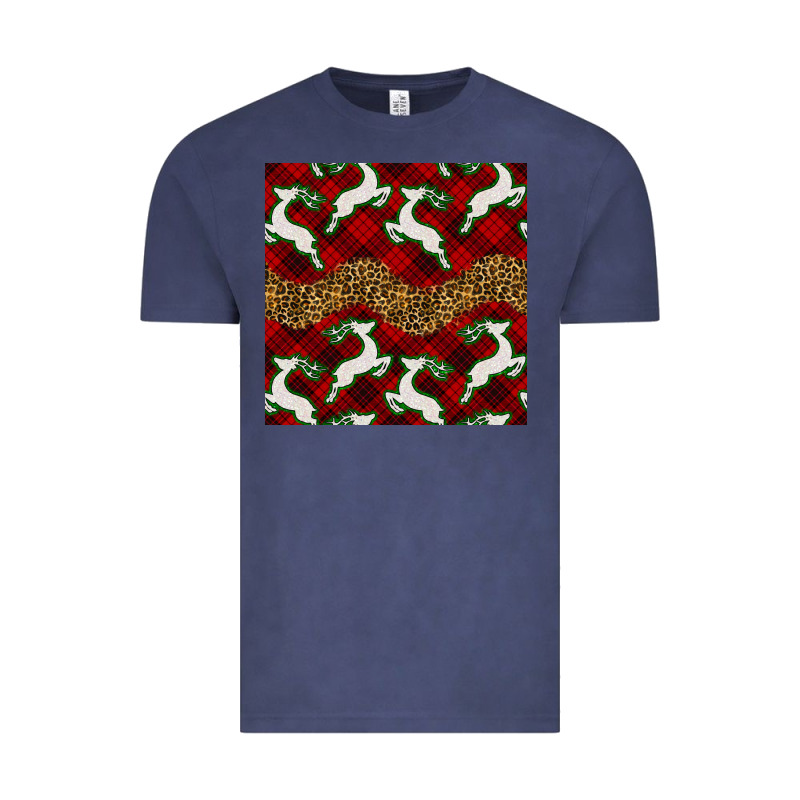 Christmas Deer And Plaid Seamless Pattern Vintage Tee by BundleAndBundleShop | Teevron