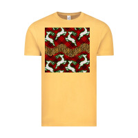 Vintage Mustard christmas deer and plaid seamless pattern Vintage Tee - BundleAndBundleShop