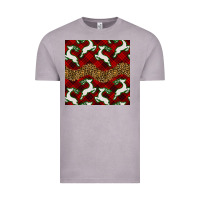 Vintage Zinc christmas deer and plaid seamless pattern Vintage Tee - BundleAndBundleShop