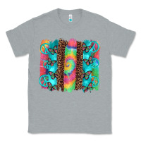 Heather Grey hippie peace sign butterfly leopard and tie dye brushstroke Classic Tee - Artiststas