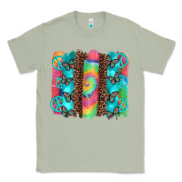 Matcha hippie peace sign butterfly leopard and tie dye brushstroke Classic Tee - Artiststas
