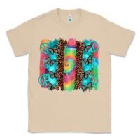 Mushroom hippie peace sign butterfly leopard and tie dye brushstroke Classic Tee - Artiststas