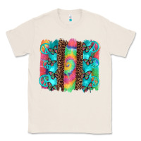 Natural hippie peace sign butterfly leopard and tie dye brushstroke Classic Tee - Artiststas