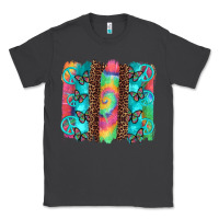Smoke hippie peace sign butterfly leopard and tie dye brushstroke Classic Tee - Artiststas