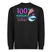 Black 100 mermazing days of school Heavyweight Sweatshirt - Artiststas