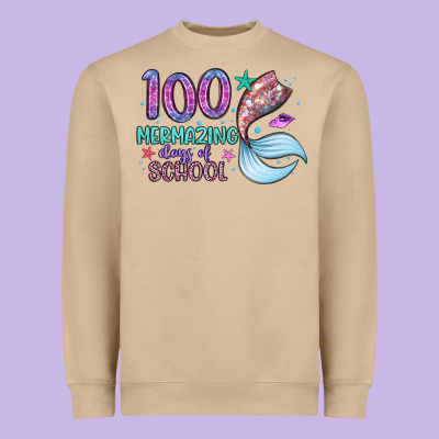 100 Mermazing Days Of School Heavyweight Sweatshirt Designed By Artiststas