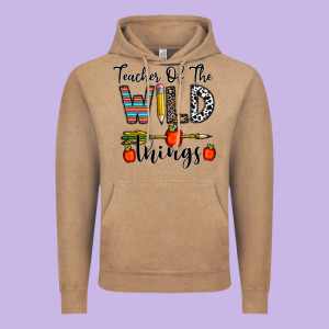 Teacher Of The Wild Things Vintage Hoodie Designed By Cowhidedigitalart