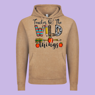 Teacher Of The Wild Things Vintage Hoodie Designed By Cowhidedigitalart
