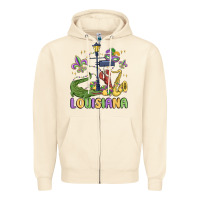 Sandshell louisiana mardi gras Zipper Hoodie - MaliasSmallBusiness