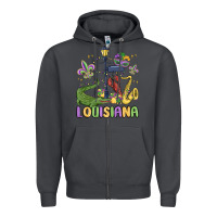 Smoke louisiana mardi gras Zipper Hoodie - MaliasSmallBusiness