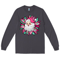 Smoke pink Christmas Santa Claus sunflower Long Sleeve Tee - Jasminsmagicworld