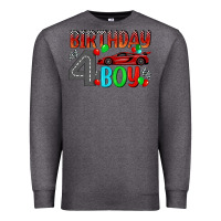 Charcoal Heather birthday boy 4 Premium Sweatshirt - BundleAndBundleShop