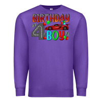 Purple birthday boy 4 Premium Sweatshirt - BundleAndBundleShop