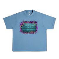 Pebble Blue Aztec Wood Leopard Frame Urban Heavy Tee - Bettercallsaul