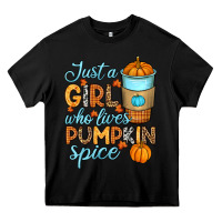 Black Just a girl who loves pumpkin spice Heavy Core Tee - RanaPortraitStore