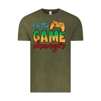 Vintage Olive Be the game changer Vintage Tee - JahusDesignShop