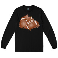 Black football patch Long Sleeve Tee - AdoDesignShop