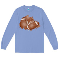 Colony Blue football patch Long Sleeve Tee - AdoDesignShop