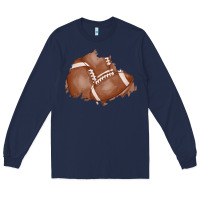 Navy football patch Long Sleeve Tee - AdoDesignShop