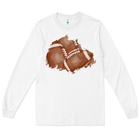 White football patch Long Sleeve Tee - AdoDesignShop