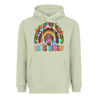 Matcha He Is Risen Rainbow Heavyweight Hoodie - BundleAndBundleShop