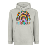 Moon Dust He Is Risen Rainbow Heavyweight Hoodie - BundleAndBundleShop