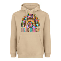 Mushroom He Is Risen Rainbow Heavyweight Hoodie - BundleAndBundleShop