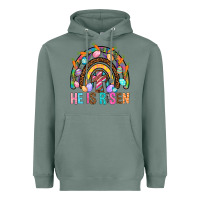 Sage He Is Risen Rainbow Heavyweight Hoodie - BundleAndBundleShop