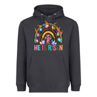 Smoke He Is Risen Rainbow Heavyweight Hoodie - BundleAndBundleShop